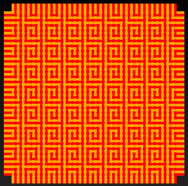 A weaving pattern in Gibber by yaxu